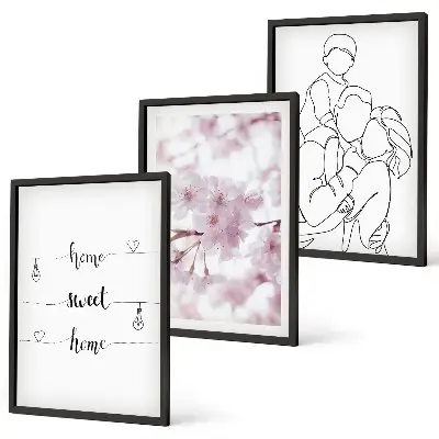 Fotowand Bloemenfamilie minimalistisch