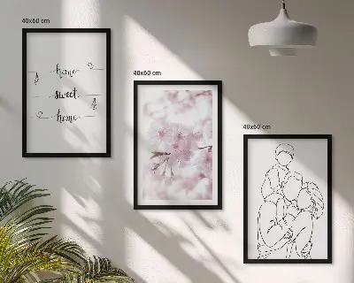 Fotowand Bloemenfamilie minimalistisch