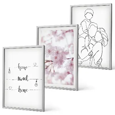 Fotowand Bloemenfamilie minimalistisch