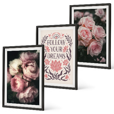 Fotowand Vintage rozen dromen inscriptie