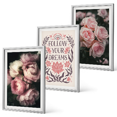 Fotowand Vintage rozen dromen inscriptie