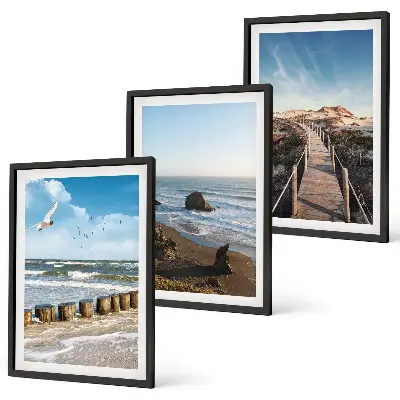 Fotowand met strand golven lucht en een steiger