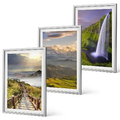Wanddecoratieset schilderijen met berglandschappen en waterval