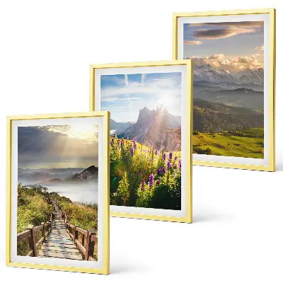 Fotowand berglandschap met bloemen