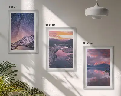 Fotobehang prachtige landschappen met bergen en water