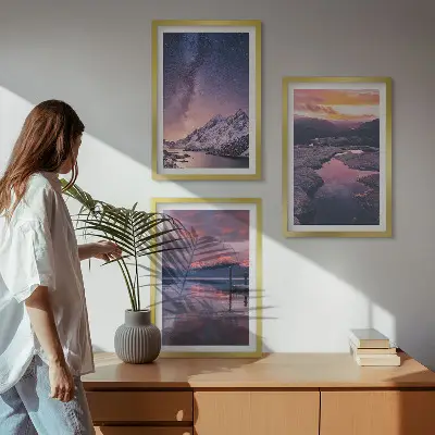 Fotobehang prachtige landschappen met bergen en water