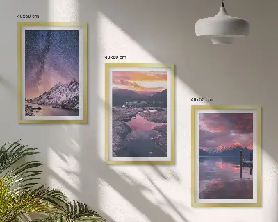 Fotobehang prachtige landschappen met bergen en water