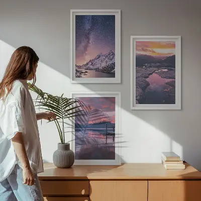 Fotobehang prachtige landschappen met bergen en water