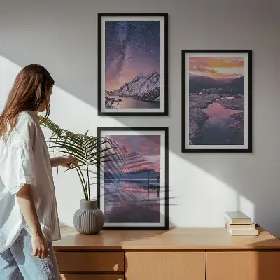 Fotobehang prachtige landschappen met bergen en water