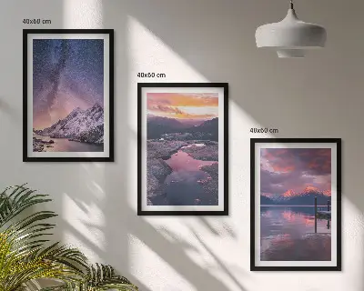 Fotobehang prachtige landschappen met bergen en water