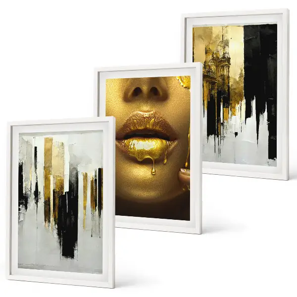 Set abstracte schilderijen portret