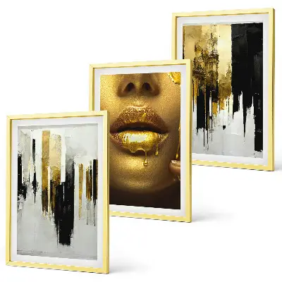 Set abstracte schilderijen portret