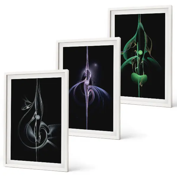 Fotowand abstracte patronen van zwart en kleuren