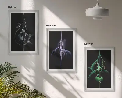 Fotowand abstracte patronen van zwart en kleuren