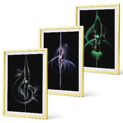 Fotowand abstracte patronen van zwart en kleuren