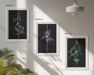 Fotowand abstracte patronen van zwart en kleuren
