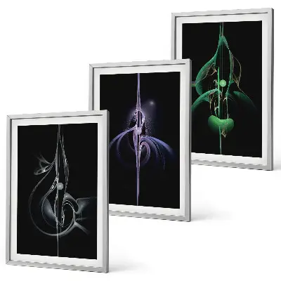 Fotowand abstracte patronen van zwart en kleuren
