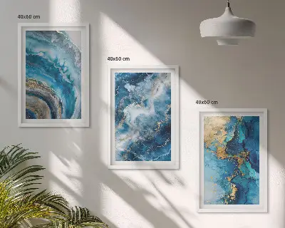 Fotowand met blauwe abstracte patronen