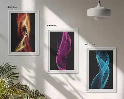 Fotowand neonlijnen op een donkere achtergrond