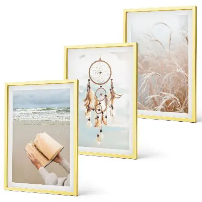 Wanddecoratieset schilderijen rustgevende zomerse landschappen in boho stijl