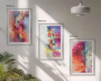 Fotowand kleurrijke abstracte vormen