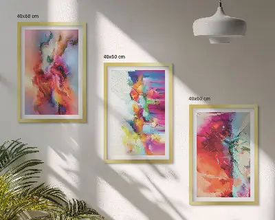 Fotowand kleurrijke abstracte vormen