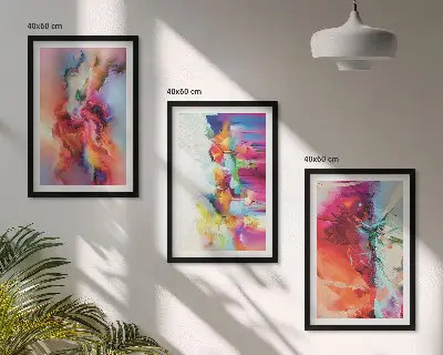 Fotowand kleurrijke abstracte vormen