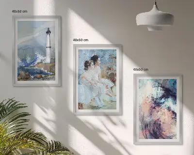 Fotowand met abstracte vuurtoren en dansers