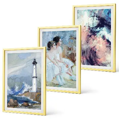 Fotowand met abstracte vuurtoren en dansers