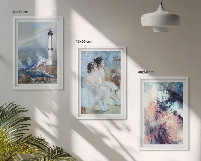 Fotowand met abstracte vuurtoren en dansers