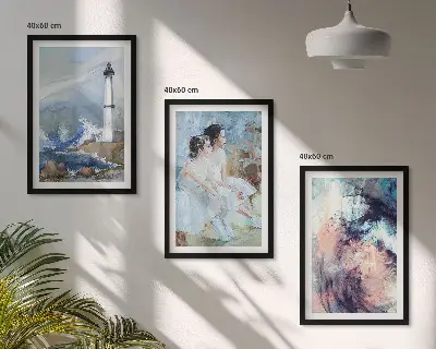 Fotowand met abstracte vuurtoren en dansers