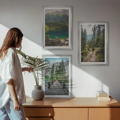 Fotobehang bergen, meren, bossen en bospaden
