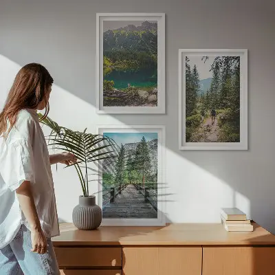 Fotobehang bergen, meren, bossen en bospaden
