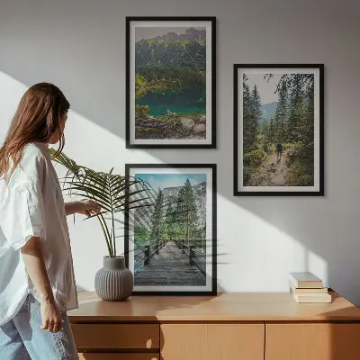 Fotobehang bergen, meren, bossen en bospaden