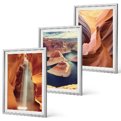 Wanddecoratie set schilderijen waterval in een ravijn