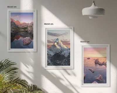 Fotowand met berglandschappen