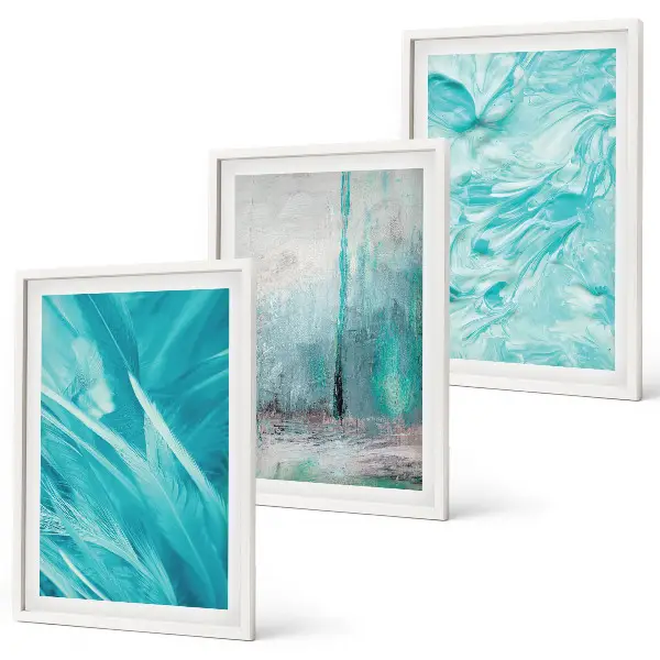 Fotowand met abstracte blauwe tinten