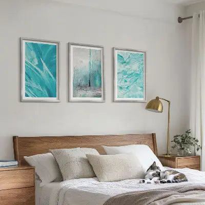 Fotowand met abstracte blauwe tinten