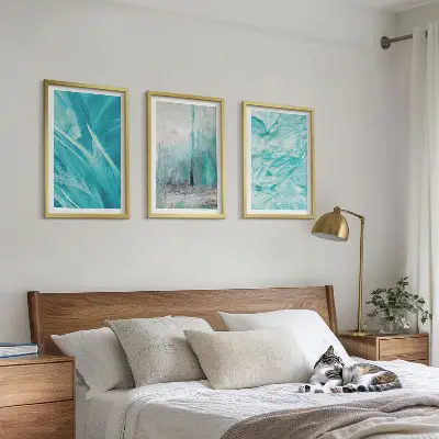 Fotowand met abstracte blauwe tinten