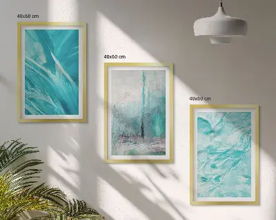 Fotowand met abstracte blauwe tinten