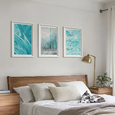 Fotowand met abstracte blauwe tinten