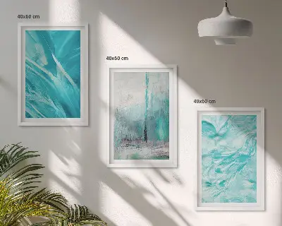 Fotowand met abstracte blauwe tinten