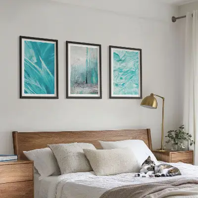 Fotowand met abstracte blauwe tinten