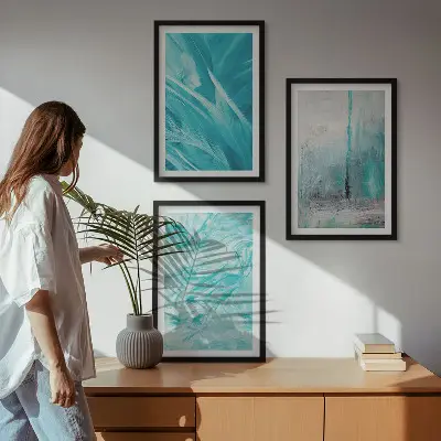 Fotowand met abstracte blauwe tinten