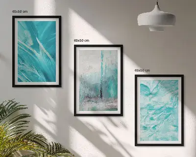Fotowand met abstracte blauwe tinten