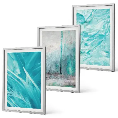 Fotowand met abstracte blauwe tinten