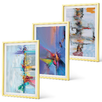 Wanddecoratie set schilderijen Abstrakcyjne malarskie kompozycje