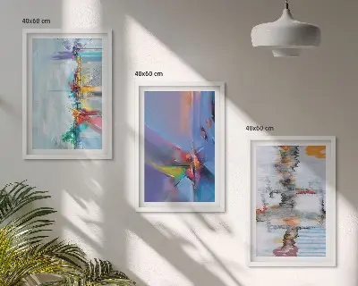 Set wanddecoratie met schilderijen Abstracte artistieke composities