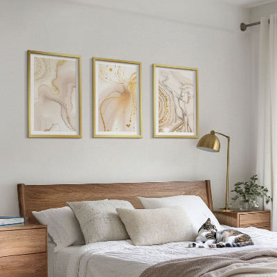 Wanddecoratie set schilderijen Subtelne abstrakcyjne wzory