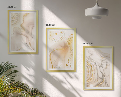 Wanddecoratie set schilderijen Subtelne abstrakcyjne wzory